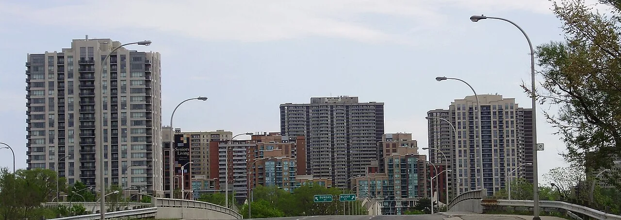 Residential towers in Etobicoke, the western Toronto district that is home to Woodbine Racetrack and its on-site hotel