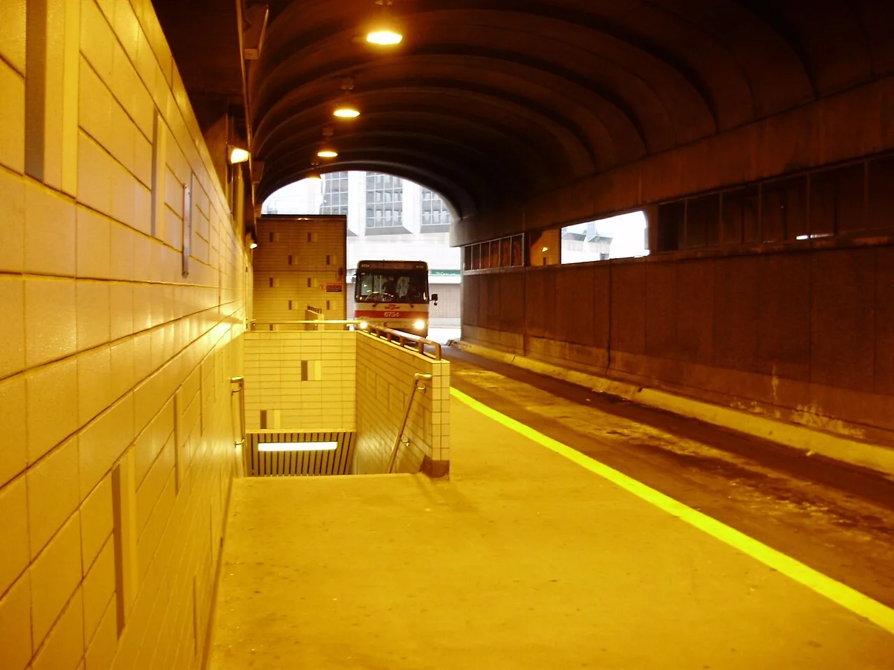 TTC bus terminal at Islington Station, the subway connection point for transit routes to Woodbine Racetrack